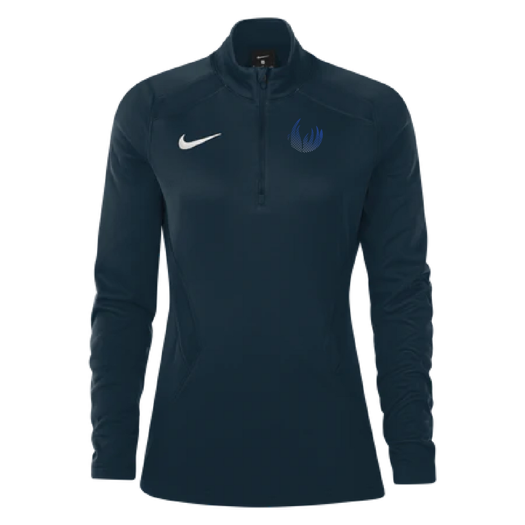 Womens Nike Training 1/4 Zip Midlayer (Neutral Bay Blazers)