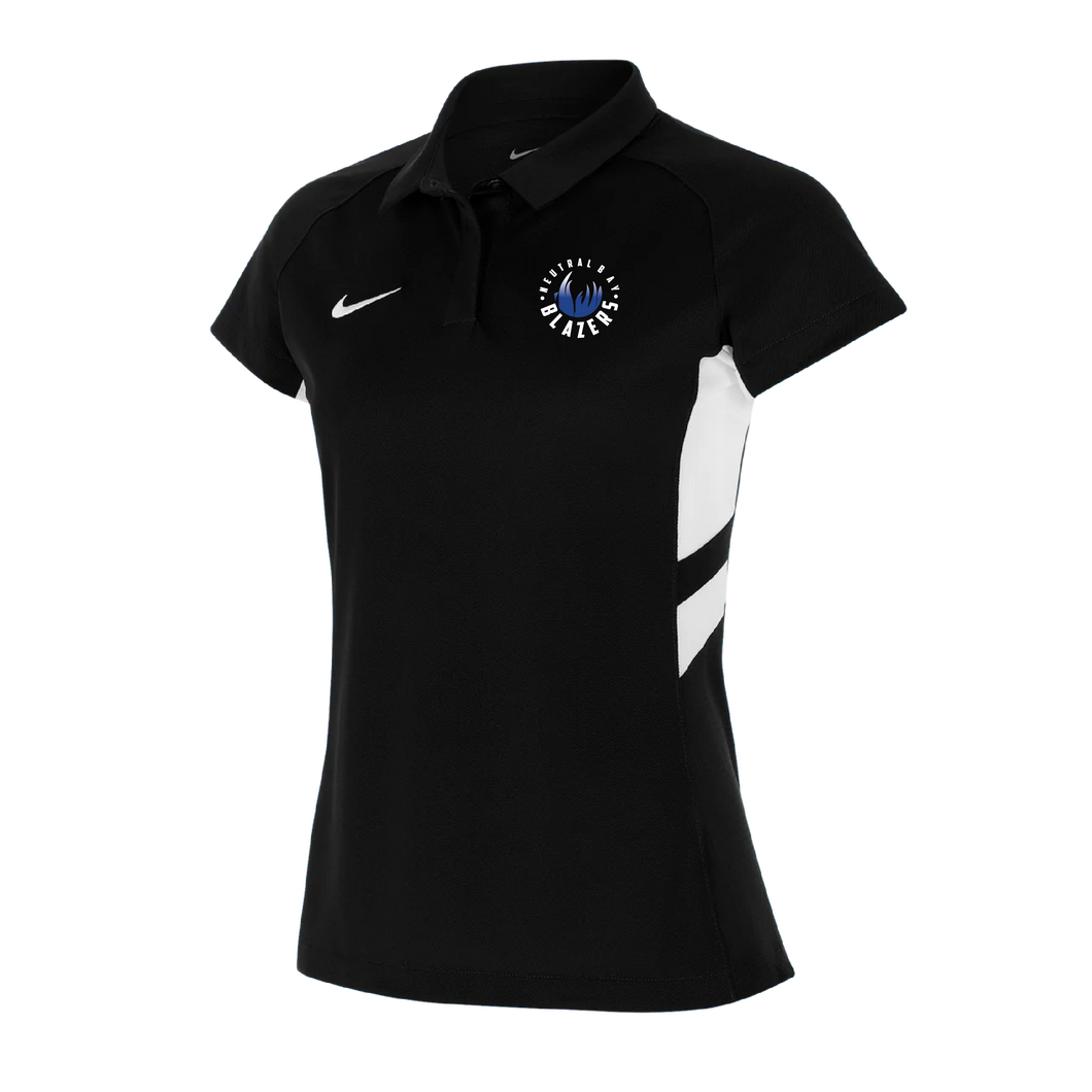 Womens Nike Coach Short Sleeve Polo (Neutral Bay Blazers)