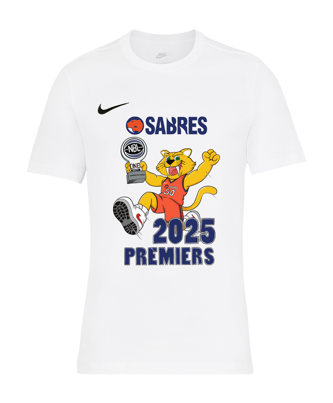 Unisex Nike Cotton T-Shirt (Sandringham Sabres NBL1)