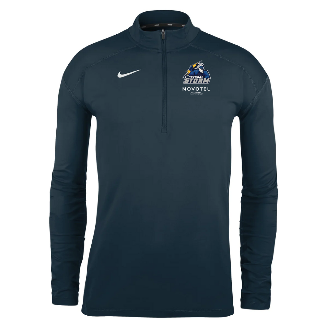 Womens Nike Dry Element Top Half Zip (Syndal Storm Basketball)